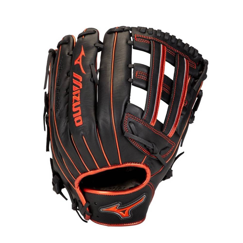 Guantes Mizuno Softball MVP Prime SE Slowpitch 13" Para Hombre Negros/Rojos 0216493-UH